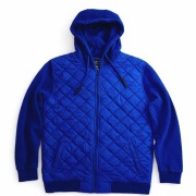 Niebieska kurtka męska z kapturem Key Largo – pikowana bluza XL/XXL