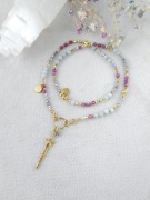 Naszyjnik z kamieni naturalnych i stali UNIKAT