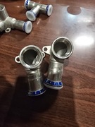 GEBERIT Kolanko przyłączeniowe Mapress Edelstahl 90 st z odsadzeniem 18x1/2