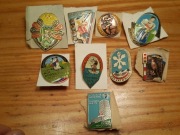 Wpinka Przypinka 9 szt PRL lata 70-te 80-te NIEUŻYWANE ! Zest. 6 PKP PTTK 