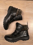 Ocieplane ciemnobrązowe skórzane trzewiki Caprice 39