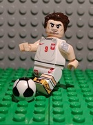 Minifigurka piłka nożna piłkarz Polska klocki LEPIN