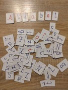 Magnetyczne litery pisane magnetyczny polski alfabet czytanie pisanie