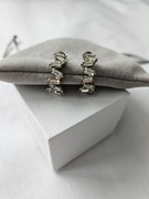 Kolczyki koła kolczyki z kryształkami vintage stal unikat