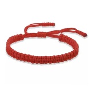 CZERWONY SZNUREK BRANSOLETKA CZERWONA SZNURKOWA OCHRONNA KABAŁA 5 mm