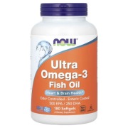 NOW Foods, Olej rybny Ultra Omega-3, 180 miękkich kapsułek
