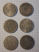 6 x 1 korona Austro-Węgry 1898-1915