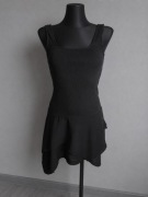 Czarna sukienka mini asymetryczna Zara S (720)