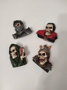 Magnesy kościotrupy creepy mroczne wampir śmierć 4 sztuki