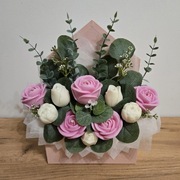 Flower box ze świec sojowych, zapach magnolia 