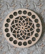 Baza dno koszyka spód koło 10cm makrama wzór 25kosz10