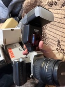 Pentax MZ10 + Sigma 28-80 + Lampa błyska Sigma EF-430ST + FILTR + Data Back