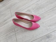 Eleganckie NOWE włoskie czółenka Sala, fuksja, rozmiar 37 obcas 7,5 cm