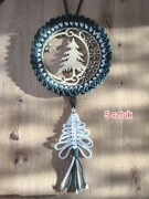 Zawieszki ozdoby Bożonarodzeniowe na drzwi ścianę do okna ręcznie wykonane 