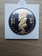 Wyspy Cooka 1 dolar 1972, mennicza; platerowana, rutenowana, złocona
