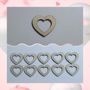 Scrapki Serduszka 4cm zestaw 10szt.