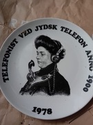 Talerz ozdobny  Operator telefoniczny w Jutland Telephone Anno 1900 