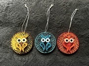 Zawieszki sówki, ręcznie robione, quilling