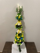 Palma wielkanocna - kwiaty z bibuły  _rękodzieło