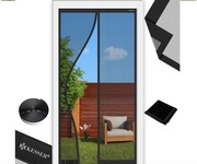 Moskitiera magnetyczna do drzwi do okna 100 cm x 210 cm czarna Kesser