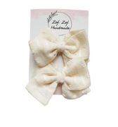 Spinki kokardy handmade delikatne