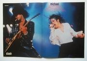 Michael Jackson / Slash (Guns N’ Roses) / Take That   (plakat A3 z BRAVO)
