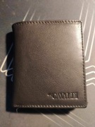 Skórzany czarny portfel Cavaldi