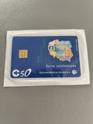 18 D. Mapa Polski nr 4. Karta telefoniczna chipowa w folii.