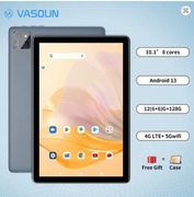 Tablet VASOUN 10,1", 12 GB RAM, 128 GB ROM, dwa sloty SIM 4G