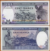 Rwanda, 100 Francs, 1989, P-19, UNC