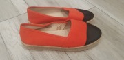 Primark espadryle 40/uk7 pomarancz zamsz