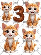 Wydruk na papierze cukrowym kotek