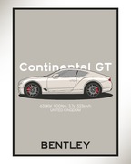 Plakat Bentley Continental GT, 30x40 + ramka- plakat samochodowy