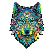 Puzzle drewniane wilk Witcher S układanka ekologiczna łamigłówka wooden