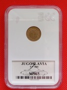 Jugosławia 5 para 1965r. - Grading GCN MS65 !!!