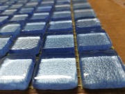 Mozaika szklana 25x25cm niebieski metalik rustik