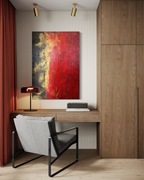 Abstrakcja100x70 3D mixed media płótno AgiBerggrun