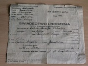 Ostrówek Góra Kalwaria 1931 akt urodzenia 