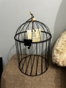 Klatka dekoracyjna ręcznie robiona, loft boho vintage,świeczniki, lampion