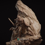 Figurka druk 3D żywica " Beowulf  The Tragedy of Courage - F1772 " - 120 mm