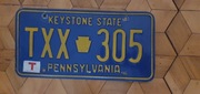 Pennsylvania tablica rejestracyjna usa oryginal