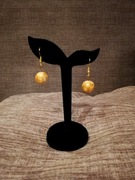 Kolczyki z koralików pomarańczowych typu mozaika