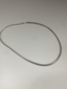 Srebrny naszyjnik żmijka piękny próba 925 43,3cm długość 4mm szerokość