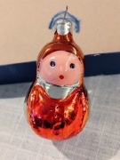 Bombka babuszka lala Bombki z PRL  zabawki Vintage retro ozdoby choinkowe 