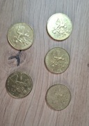 2 złote okolicznościowe Korea-Japonia 2002 5 sztuk