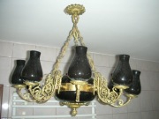 Żyrandol mosiężny 9 ramion ,czarny