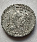CZECHOSŁOWACJA 1 Koruna 1951 destrukt 