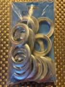 16x przelotka do firan, zasłon IKEA średnica 35x55mm srebrna