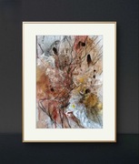 Pejzaż/abstrakcja, A3, mixed media, Monika Seroka