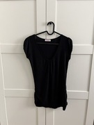 Czarna bluzka Orsay z dekoltem V – rozmiar S